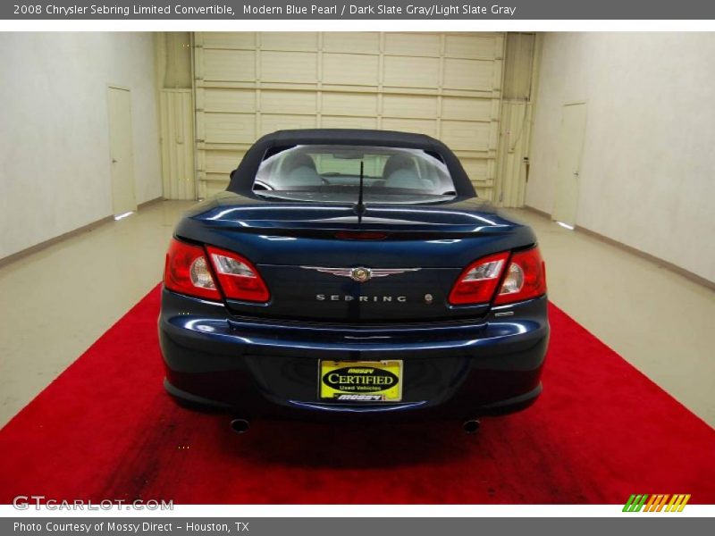 Modern Blue Pearl / Dark Slate Gray/Light Slate Gray 2008 Chrysler Sebring Limited Convertible