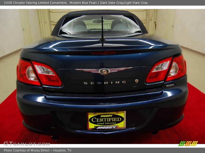 Modern Blue Pearl / Dark Slate Gray/Light Slate Gray 2008 Chrysler Sebring Limited Convertible