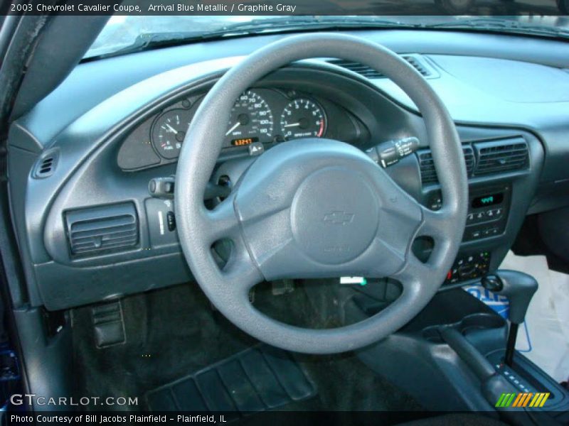 Arrival Blue Metallic / Graphite Gray 2003 Chevrolet Cavalier Coupe