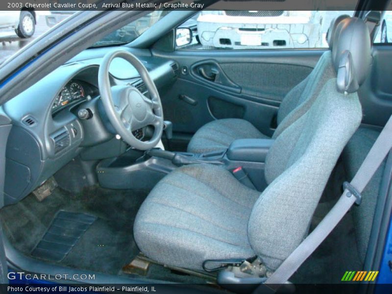 Arrival Blue Metallic / Graphite Gray 2003 Chevrolet Cavalier Coupe