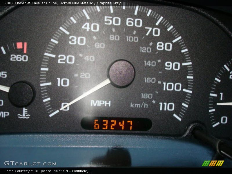 Arrival Blue Metallic / Graphite Gray 2003 Chevrolet Cavalier Coupe