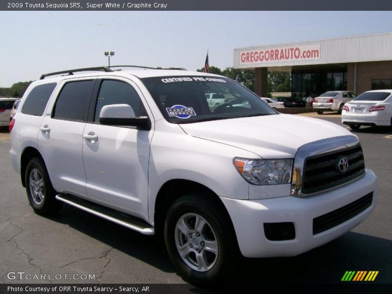 Super White / Graphite Gray 2009 Toyota Sequoia SR5