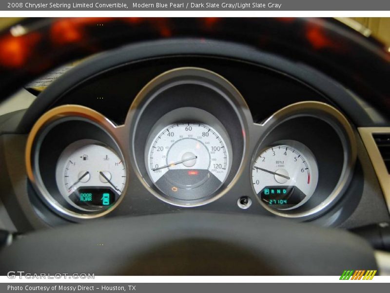 Modern Blue Pearl / Dark Slate Gray/Light Slate Gray 2008 Chrysler Sebring Limited Convertible