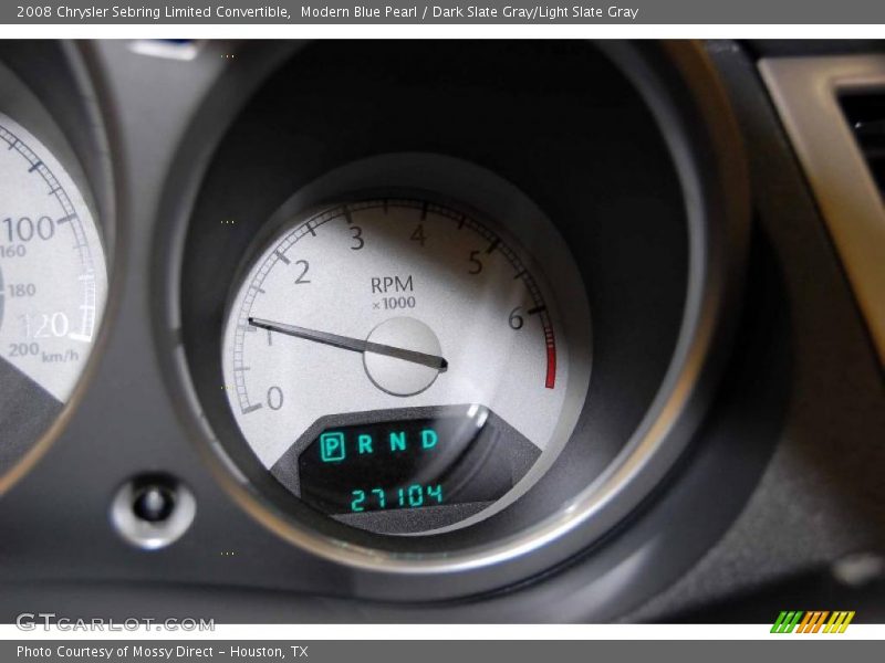Modern Blue Pearl / Dark Slate Gray/Light Slate Gray 2008 Chrysler Sebring Limited Convertible