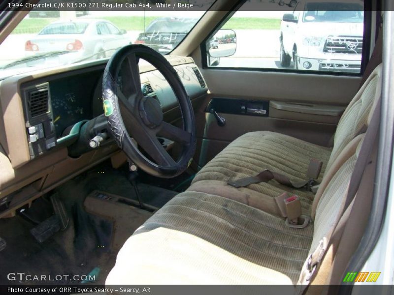 White / Beige 1994 Chevrolet C/K K1500 Z71 Regular Cab 4x4