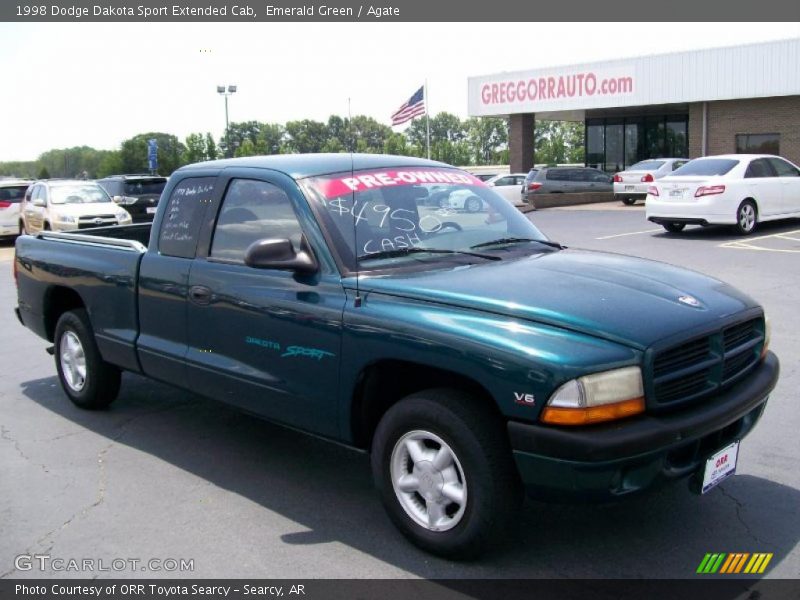 Emerald Green / Agate 1998 Dodge Dakota Sport Extended Cab