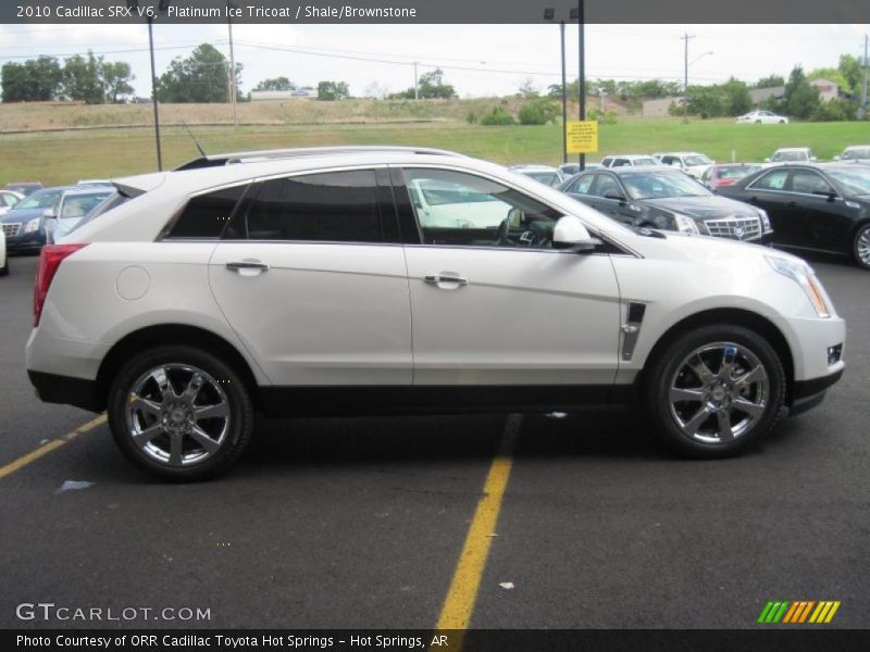 Platinum Ice Tricoat / Shale/Brownstone 2010 Cadillac SRX V6