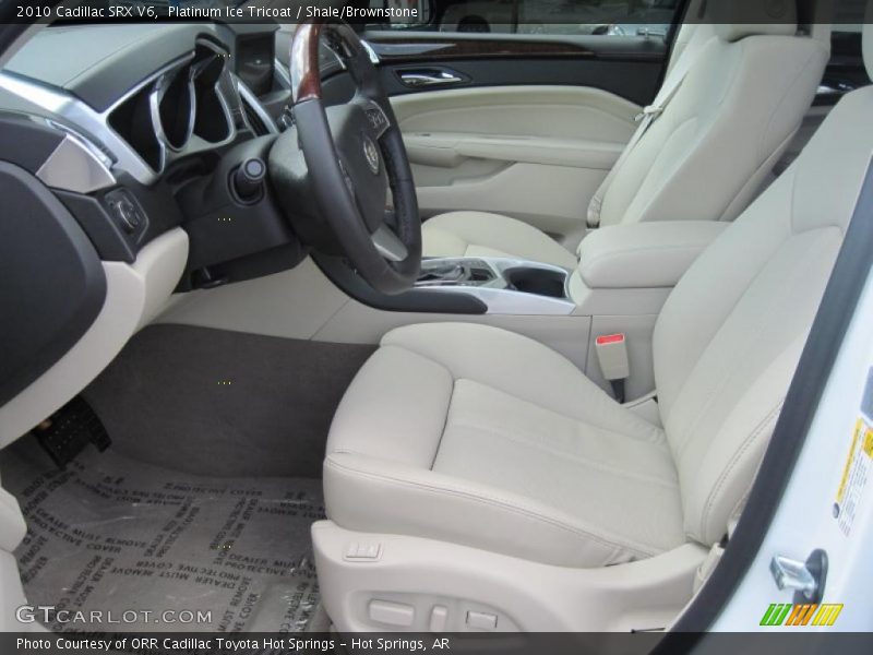 Platinum Ice Tricoat / Shale/Brownstone 2010 Cadillac SRX V6