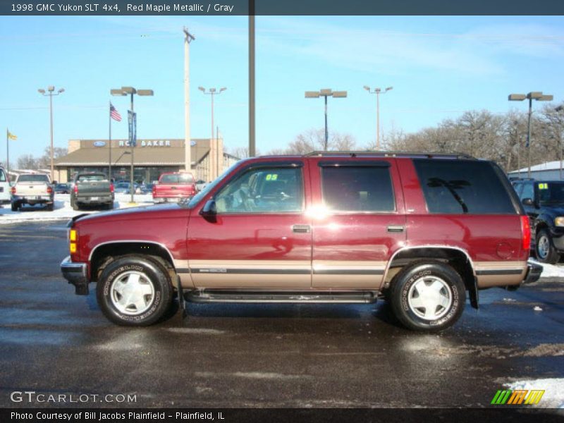 Red Maple Metallic / Gray 1998 GMC Yukon SLT 4x4