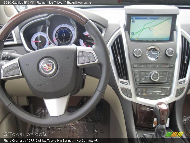 Platinum Ice Tricoat / Shale/Brownstone 2010 Cadillac SRX V6