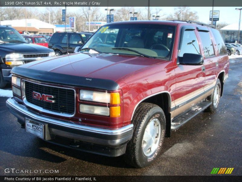 Red Maple Metallic / Gray 1998 GMC Yukon SLT 4x4