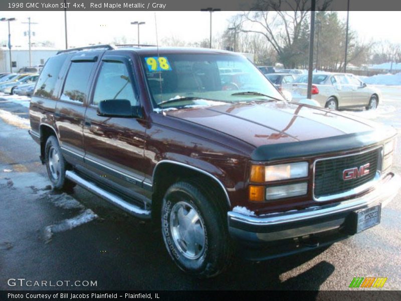 Red Maple Metallic / Gray 1998 GMC Yukon SLT 4x4
