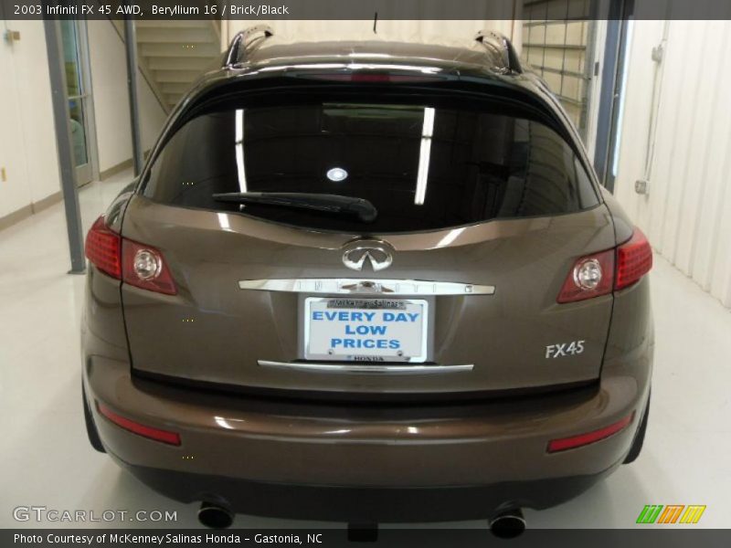 Beryllium 16 / Brick/Black 2003 Infiniti FX 45 AWD