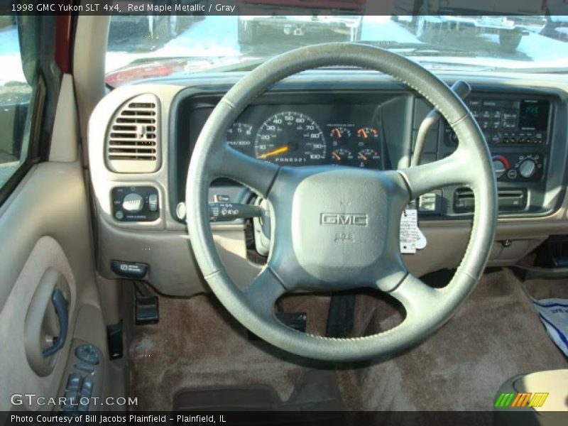 Red Maple Metallic / Gray 1998 GMC Yukon SLT 4x4
