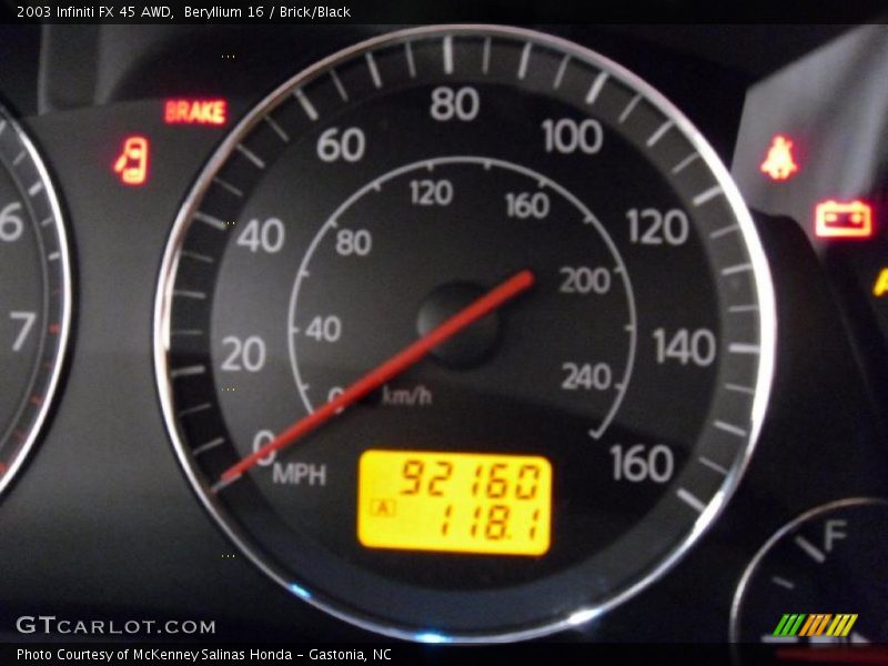 Beryllium 16 / Brick/Black 2003 Infiniti FX 45 AWD