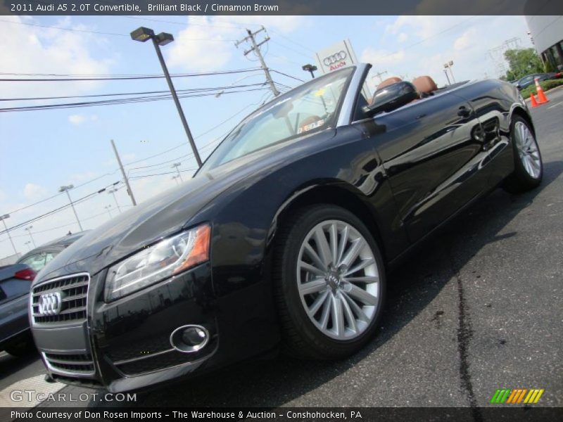 Brilliant Black / Cinnamon Brown 2011 Audi A5 2.0T Convertible