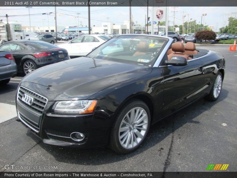 Brilliant Black / Cinnamon Brown 2011 Audi A5 2.0T Convertible