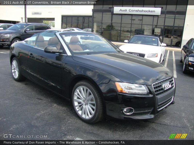 Brilliant Black / Cinnamon Brown 2011 Audi A5 2.0T Convertible