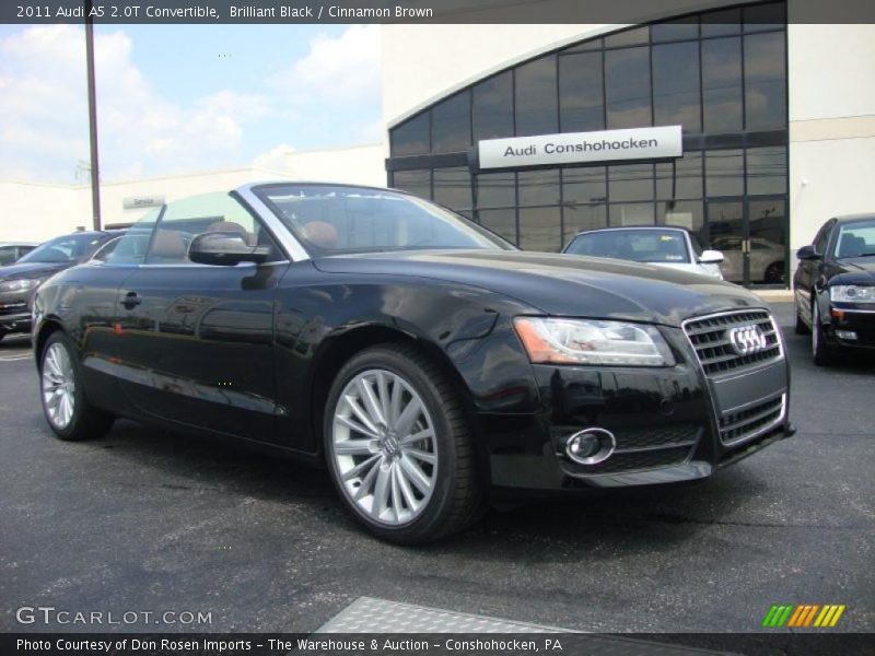 Brilliant Black / Cinnamon Brown 2011 Audi A5 2.0T Convertible