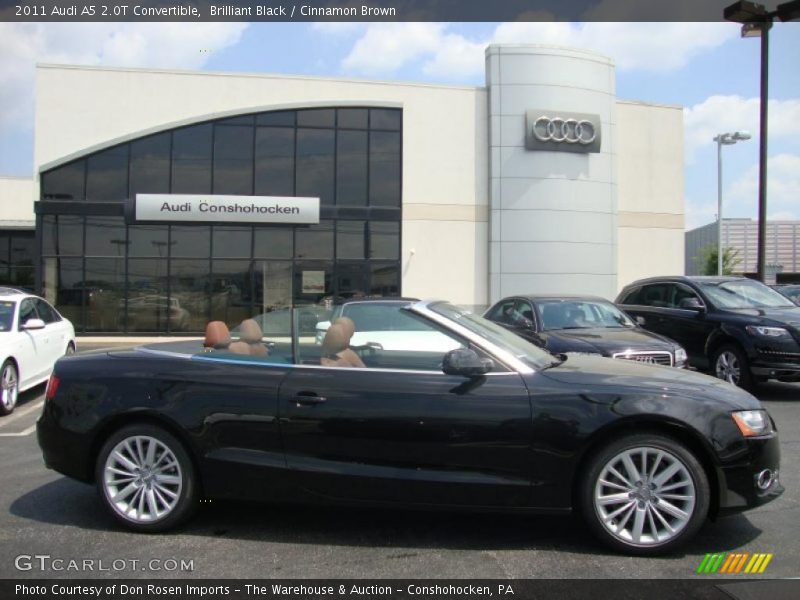 Brilliant Black / Cinnamon Brown 2011 Audi A5 2.0T Convertible