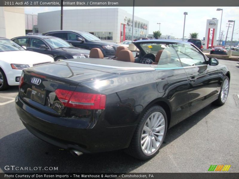 Brilliant Black / Cinnamon Brown 2011 Audi A5 2.0T Convertible