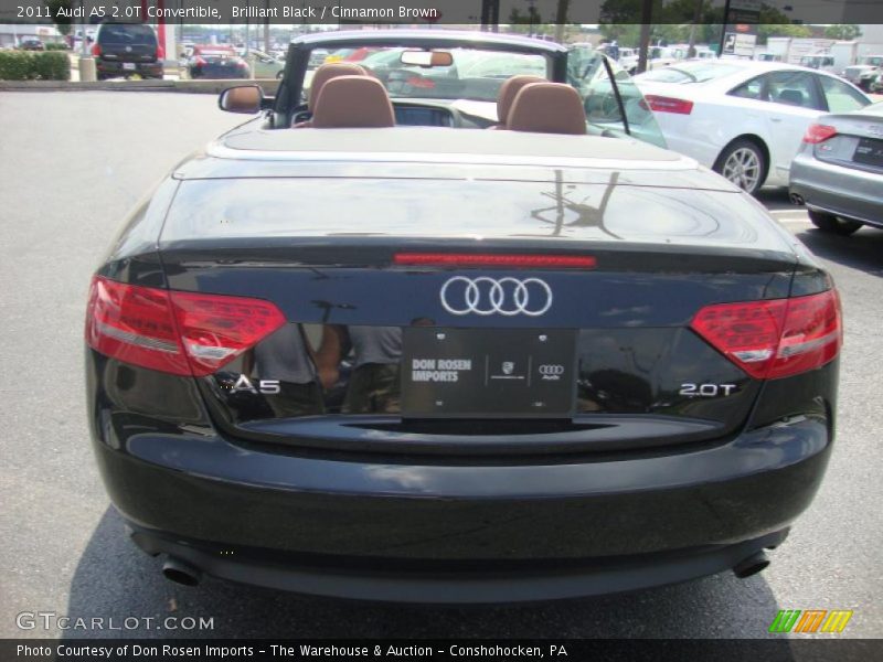 Brilliant Black / Cinnamon Brown 2011 Audi A5 2.0T Convertible