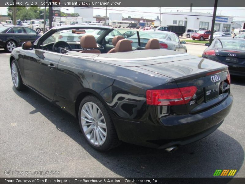 Brilliant Black / Cinnamon Brown 2011 Audi A5 2.0T Convertible