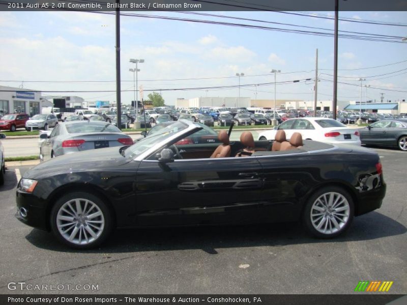 Brilliant Black / Cinnamon Brown 2011 Audi A5 2.0T Convertible