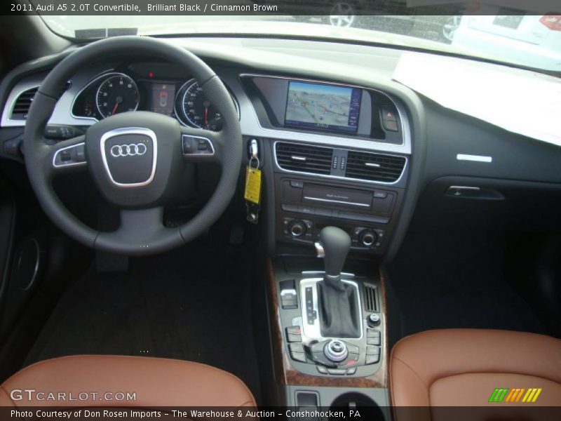 Brilliant Black / Cinnamon Brown 2011 Audi A5 2.0T Convertible