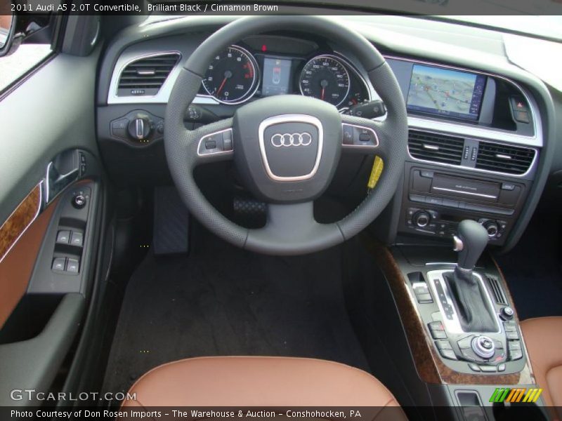 Brilliant Black / Cinnamon Brown 2011 Audi A5 2.0T Convertible