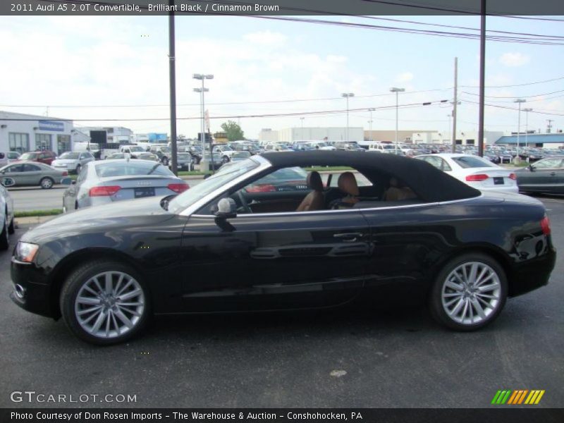 Brilliant Black / Cinnamon Brown 2011 Audi A5 2.0T Convertible