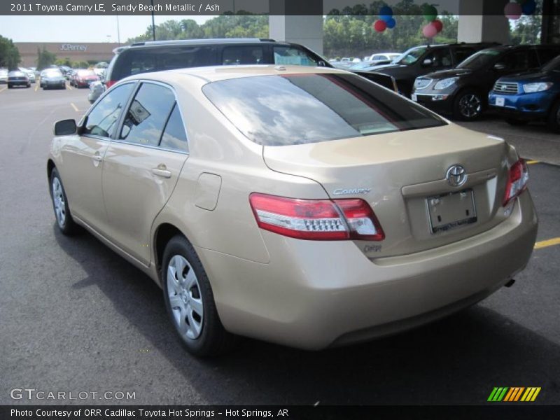 Sandy Beach Metallic / Ash 2011 Toyota Camry LE