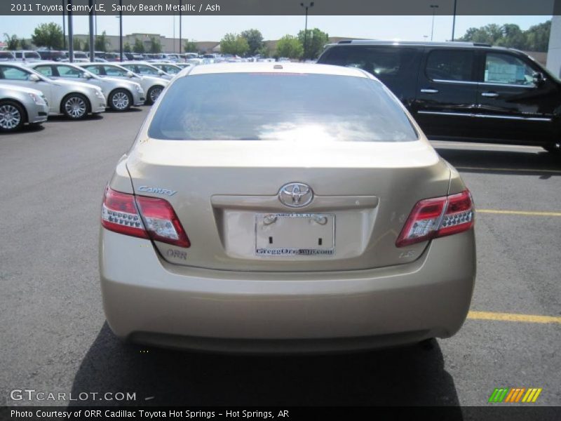 Sandy Beach Metallic / Ash 2011 Toyota Camry LE