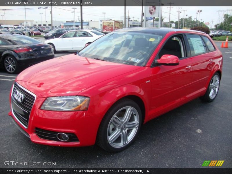 Brilliant Red / Black 2011 Audi A3 2.0 TFSI quattro