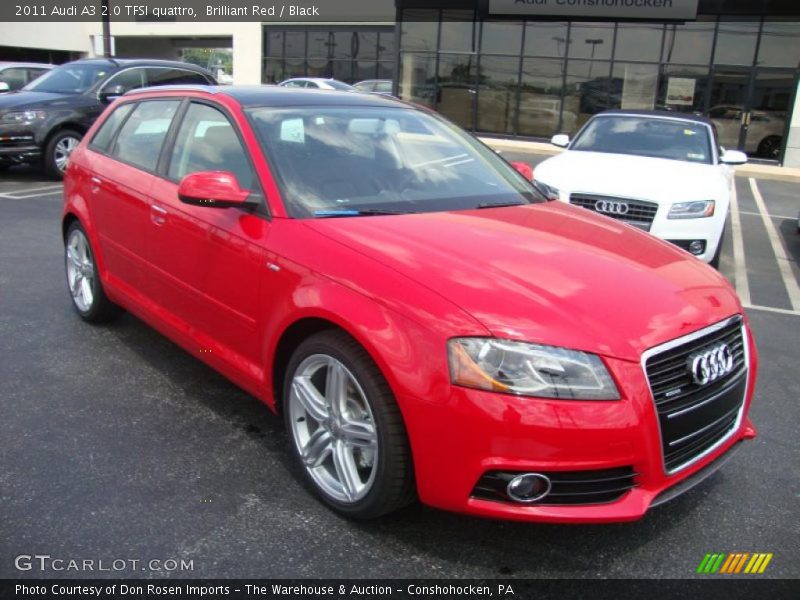 Brilliant Red / Black 2011 Audi A3 2.0 TFSI quattro