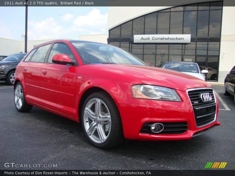 Brilliant Red / Black 2011 Audi A3 2.0 TFSI quattro