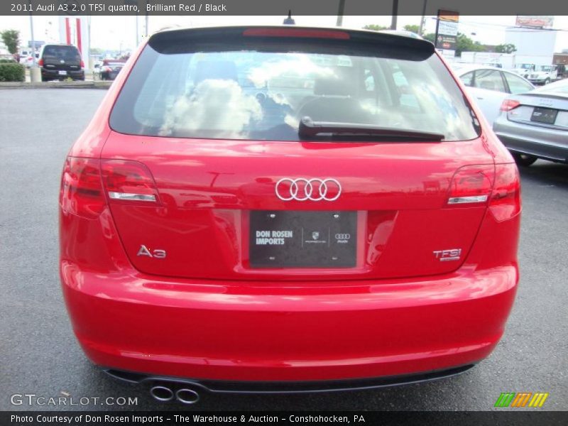 Brilliant Red / Black 2011 Audi A3 2.0 TFSI quattro