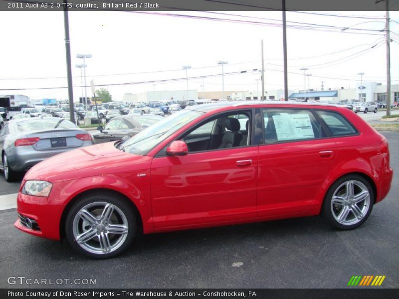 Brilliant Red / Black 2011 Audi A3 2.0 TFSI quattro