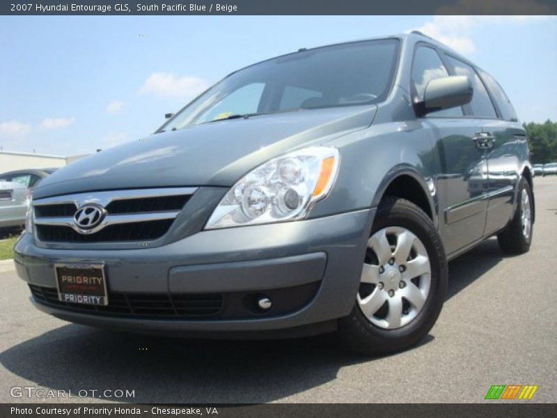 South Pacific Blue / Beige 2007 Hyundai Entourage GLS