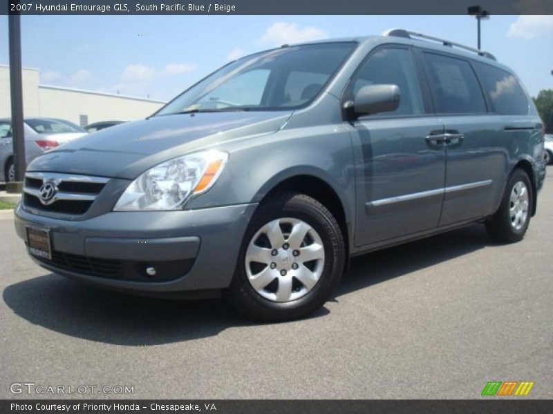 South Pacific Blue / Beige 2007 Hyundai Entourage GLS