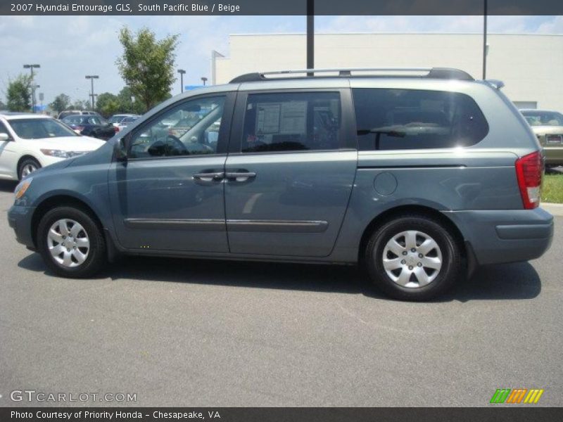 South Pacific Blue / Beige 2007 Hyundai Entourage GLS
