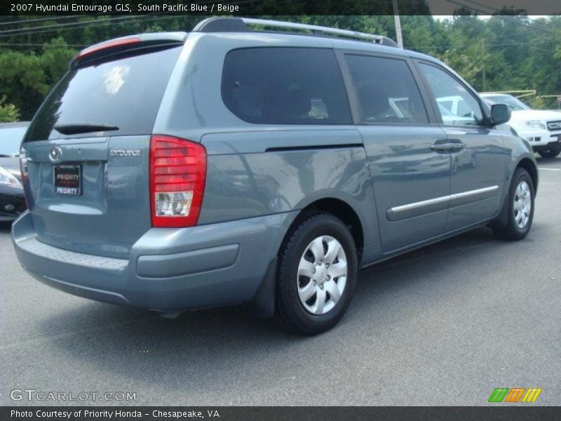 South Pacific Blue / Beige 2007 Hyundai Entourage GLS