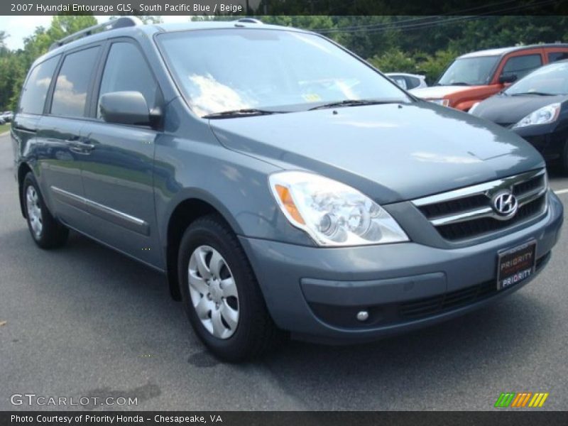 South Pacific Blue / Beige 2007 Hyundai Entourage GLS