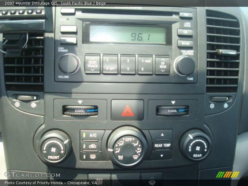 South Pacific Blue / Beige 2007 Hyundai Entourage GLS