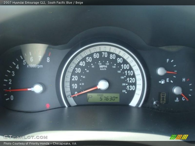 South Pacific Blue / Beige 2007 Hyundai Entourage GLS