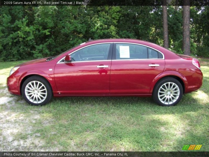 Red Jewel Tintcoat / Black 2009 Saturn Aura XR V6