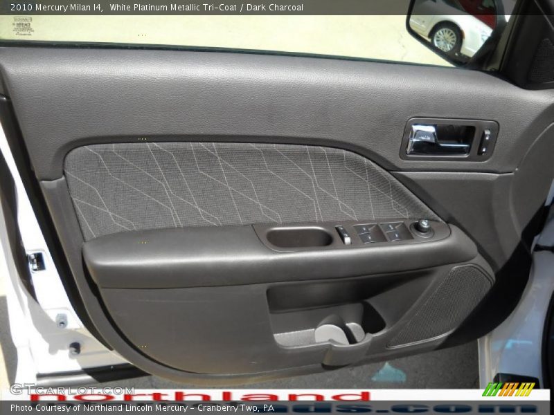 White Platinum Metallic Tri-Coat / Dark Charcoal 2010 Mercury Milan I4