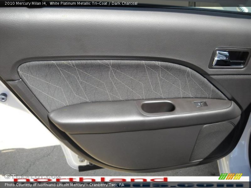 White Platinum Metallic Tri-Coat / Dark Charcoal 2010 Mercury Milan I4
