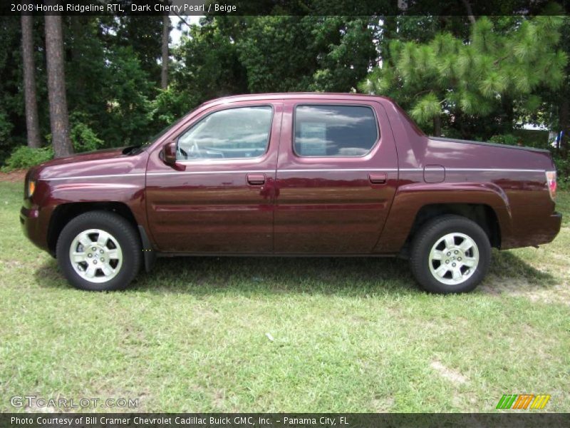 Dark Cherry Pearl / Beige 2008 Honda Ridgeline RTL