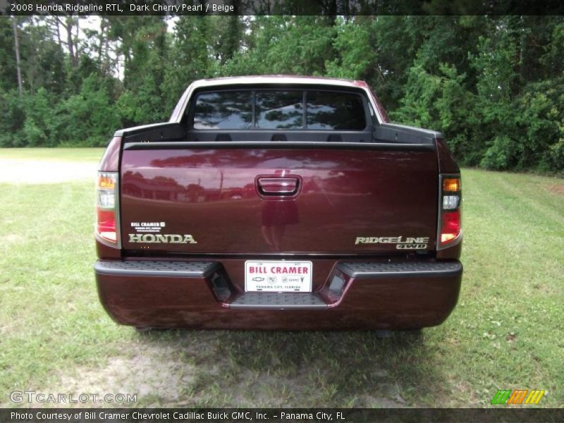 Dark Cherry Pearl / Beige 2008 Honda Ridgeline RTL
